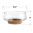 thumbnail image 2 of Set de ensaladera de vidrio KITEISCAT con base de madera de acacia, 2 of 7