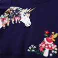 thumbnail image 2 of HILEELANG Toddle Girl Sweatshirts Blue Unicorn Fairy Applique Cotton Casual Crew Neck Long Sleeve Pullover Tops Sweater Shirt 5T, 2 of 4