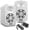 White, variant on Pyle Indoor Outdoor Speakers Pair - 300 Watt Dual Waterproof 4” 2-Way Full Range Speaker System RED