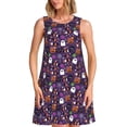 thumbnail image 1 of Fotbe Halloween Sweet Candy Vestido de Verano sin Mangas para Mujer – Vestido Midi Línea A, Estilo Camiseta Floral, Vestido Playero Casual y Fluido, 1 of 7