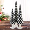thumbnail image 2 of Cody Foster Black Trees Set Of 3 - 3 Glass Trees 18.25 Inch, Glass - Checkered Glass Tree Cd1624bk, 2 of 4