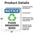 thumbnail image 2 of (2 Pack) Please Breakdown Boxes Sign, 2 of 7