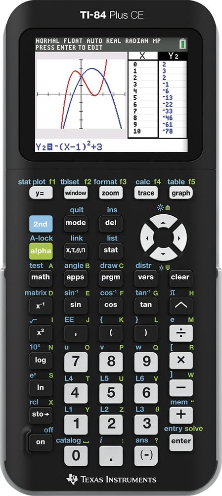 Texas Instruments TI-84 Plus CE Graphing Calculator, Matte Black ...