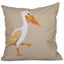 Simply Daisy 16" x 16" Pelican March Animal Print Outdoor Pillow