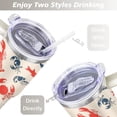 thumbnail image 5 of 40oz Funny Red Lobster Stainless Steel Flip Straw Tumbler Spill Proof Travel Cup Double Wall Vacuum Insulated Coffee Mug with Top Handle, 5 of 6