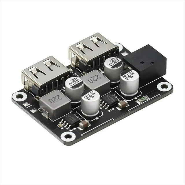Cargador Rápido para Coche con Doble USB, Módulo de Carga Rápida, Entrada de 6 V-30 V, Puerto Único de 18 W, para Placa Base de Vehículo QC2.0 y QC3.0 B