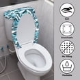 thumbnail image 3 of HELLHERO Camouflage Pattern Elastic Fabric Round Toilet Lid Dust Cover & Easy to Clean Bathroom Toilet Cozy Set & Elastic Edge for Hotel Elastic Bottom, 3 of 8