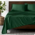 thumbnail image 2 of Bare Home Bamboo Sheet Set - Made from Rayon Fibers - Deep Pockets - 3 Piece - Twin, Forest Green, 2 of 7
