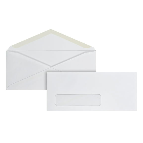 Office Depot® Brand Window Envelopes, Window On Bottom Left, #9, 3 7/8" x 8 7/8", White, Box Of 500
