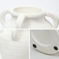 thumbnail image 2 of 9.8" Handmade Terracotta Vase Vintage White Ceramic vase Rustic Antique Decor with 4 Handles Matte Finish for Home Office Resto Cafe Decor, 2 of 6