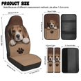 thumbnail image 7 of Xoenoiee Dachshund Paw Pattern Car Accessories Set of 5, PU Leather Car Seats Cover Protector, Seatbelt Cover, Auto Armrest Cover Protector for Most Vehicle, SUV, Truck, 7 of 7