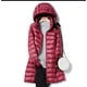 thumbnail image 3 of Chaqueta de plumón ligera y de moda con capucha y corte ajustado de longitud media para mujer de otoño e invierno, talla grande, 3 of 6