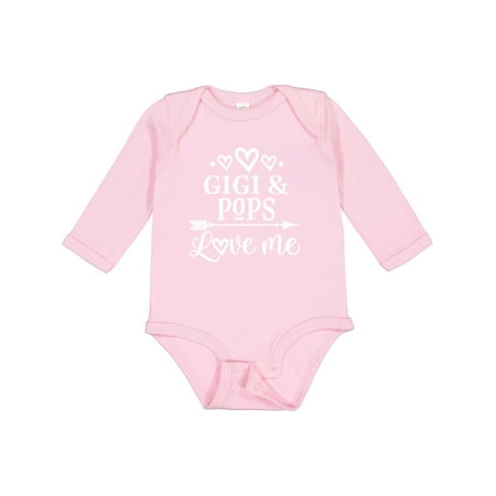 

Inktastic Gigi and Pops Love Me Gift Baby Boy or Baby Girl Long Sleeve Bodysuit