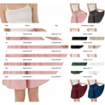 thumbnail image 2 of TRUBKH Skorts for Women 2-in-1 High Waist Womens Drawstring Shorts Dance Shorts Boho Soft Short Tiered Skorts Elastic Waist Pleated Short Skort Skirt with Liner Red XL, 2 of 8