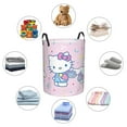 thumbnail image 4 of Hello Kitty Laundry Hamper, Dirty Clothes Hamper Storage Basket for Bathroom Bedrooms, Circular Hamper with Handles, Gifts for Boys Girls Men Women, 4 of 8