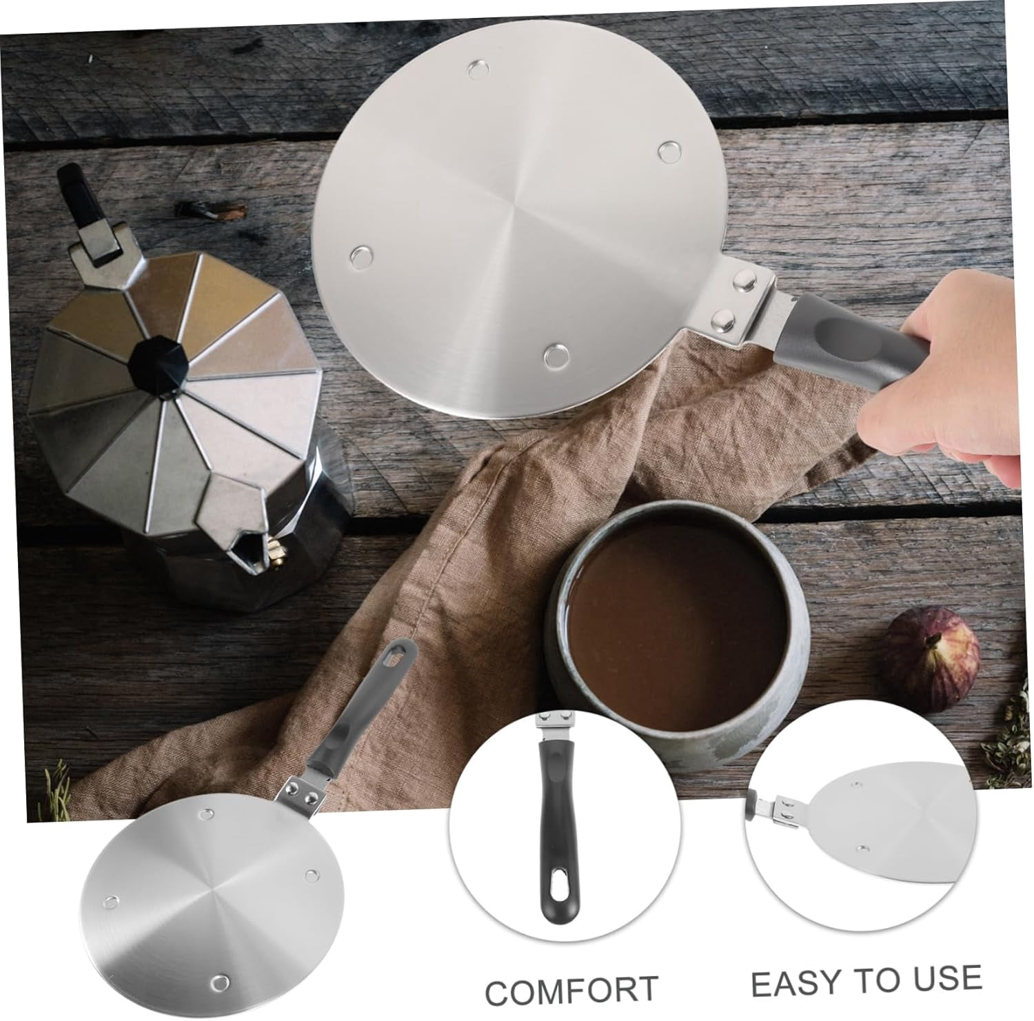 Heat Diffuser Induction Adapter Plate for Coffee Kettles and Cookware, Compatible with Induction Stoves, Easy to Clean and Use