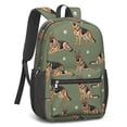 thumbnail image 2 of German Shepherd and Dog Paw Print 17" School Backpacks for Teens,Waterproof Oxford Fabric,S-Shape Padded Straps for School,Travel,Hiking,Camping, 2 of 6