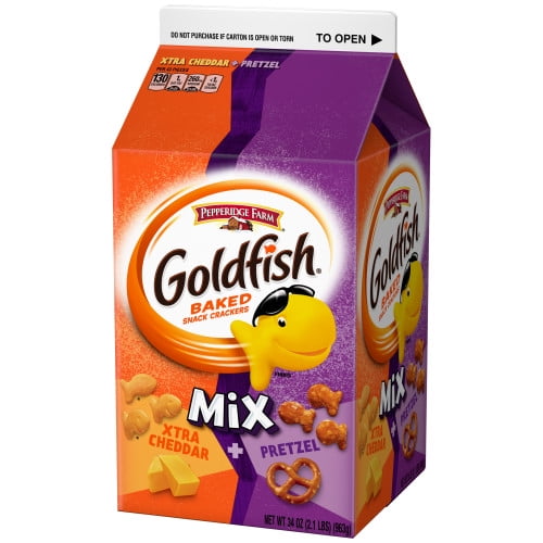 Pepperidge Farm Goldfish Mix Flavor Blasted Xtra Cheddar + Pretzel