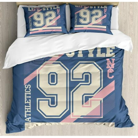 Number King Size Duvet Cover Set New York City Life Style 92