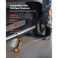 thumbnail image 3 of 24 Inch Pressure Washer Undercarriage Cleaner Stainless Steel Surface Cleaner 4000 Max PSI Angle Adjustment Gear 7 Spray Nozzles 2 Extended Wands for Driveway Patio Deck, 3 of 6