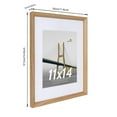 thumbnail image 5 of Scholartree 5 PACK 11 x 14 Wooden Picture Frames Set-11x14 Matted to 8x10 Wall Frames, Beige, 5 of 12