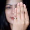 thumbnail image 4 of Minimal Moissanite Bridal Ring Set with Enhancer (0.75 CT, D-VS1 Quality), 10K Yellow Gold, US 3.25, 4 of 7