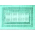 thumbnail image 1 of Ahgly Company Machine Washable Indoor Rectangle Southwestern Turquoise Blue Country Area Rugs, 2' x 3', 1 of 4