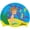 Merman, variant on FINIS Mermaid Silicone Cap - Fun Kids Swim Cap with a Universal Fit - 100% Silicone Swim Cap with Rippled Edge for a Watertight Seal - High-Quality Swimming Pool Accessories - Paradise