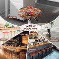 thumbnail image 5 of Chririnla Washable Round Bar Stool Covers for Restaurant Dining Room, Polyester Circle Bar Round Stool Covers with Stretch, 5 of 6