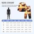 thumbnail image 4 of Lsque Hawaiian Sunset Beach Pattern Long Sleeve Pajama Set for Men - Soft 2-Piece Sleepwear and Loungewear Set with Pockets, Comfy Nightwear-Small, 4 of 7
