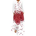 thumbnail image 1 of Vestido Largo Con Cuello en V Suelto de Manga Larga Con Estampado de Labios Rojos de Estilo Retro Para Mujer Odeerbi  ODB114227, 1 of 5