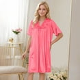 thumbnail image 4 of Royisotas Silky Nightgowns for Women Casual Sleepwear Watermelon Red Soft Sleeveless Juniors Nightshirt, 4 of 7