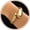 Irregular, variant on Chunky Gold Chain Bracelet Teenage Girls' Gift Wide Hinged Design Fade-Resistant Irregular Twist Pattern Minimalist Style Jewelry Gift