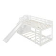 thumbnail image 6 of Harper & Bright Designs Bunk Bed Twin Over Twin Wooden Floor Bunk Bed with Slide and Storage Stairway, White, 6 of 13