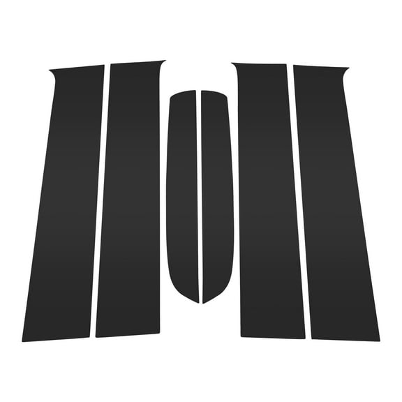 Unique Bargains Door Pillar Window Trim Anti Scratch Sticker Pillar Posts Door Outer Exterior Cover for Ford for Ranger 2023-2024 Black