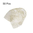 thumbnail image 3 of 50 Unidades de Moldes para Cupcakes de Papel Estándar con Diseño de Alambre Dorado, Resistentes a la Grasa, Desechables para Cumpleaños, Banquetes y Fiestas, Blanco, 3 of 6
