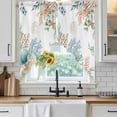 thumbnail image 6 of Beach Coastal Swag Valances for Windows, Kitchen Curtains 36 Inch Length 2 Panels Set, Summer Nautical Coral Shell Botanical Short Curtains for Small Windows Rod Pocket Cafe Curtains Drapes 28"x36", 6 of 8