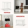 thumbnail image 4 of 3 Pack Extra XXX-Large Long Boots Storage Organizer 17.7" x 13'' x 13'' Stackable Shoe Rack Clear Handbag Organizer for Closet Acrylic Display Case with Magnetic Lid Transparent Storage Box for Purse, 4 of 6