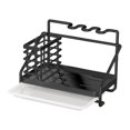 thumbnail image 4 of Soporte para esponjas, escurridor de cepillos, escurridor de fregadero de acero inoxidable con escurridor Negro, 4 of 9