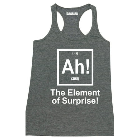 Element Top - P&B Ah! The Element of Surprise Women's Tank Top, Heather Charcoal, L