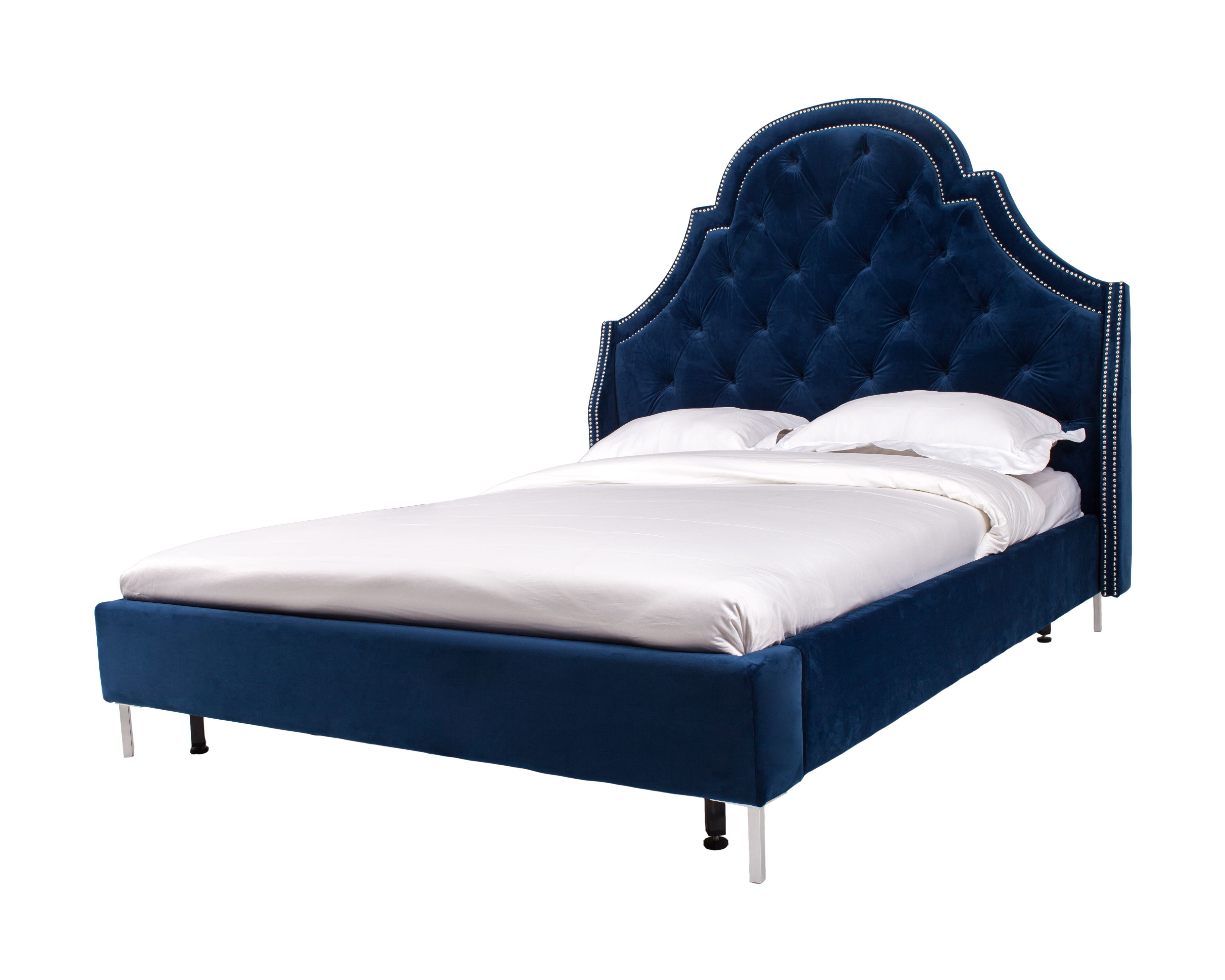 Chic Home Constantine Bed Frame Headboard Velvet Upholstered