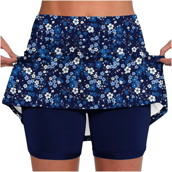 CheerKidz Womens Skorts Mid-waist Tummy Control Bottoming Skirt Pants for Women High Waist Athletic Sports Pants Skirt Casual Shorts(Multicolor,XXXL)