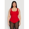 thumbnail image 2 of Womens Plus Size Double Layered Scoop Neck Bodysuit, 2 of 5