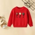 thumbnail image 2 of Sweater for Boys 14-16 with Zipper Girls' Fall Sweaters Color Block Crewneck Long Sleeve Drop Shoulder Knit Pullover Tops for Kids Size 5-14Y, 2 of 9
