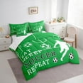 thumbnail image 3 of Castle Fairy Boys Girls Eat Sleep Soccer Bedding Comforter Set 7-Piece,Ball Gamer King Bedding Sets,Sport Theme Ultra Soft Bed Sheets,Luxury Bedroom Decor,Reversible, 3 of 8
