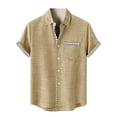 thumbnail image 2 of Dpytoraw 2025 Men's Summer Lapel Loose Casual Short Sleeved Shirt Men’s Slim Fit Shirts, 2 of 3
