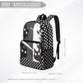 thumbnail image 7 of COEQINE Clear Backpack for School Multi-Pocket Bookbag PVC Polyester See Through Book Bag with Padded Shoulder Straps, Heavy Duty Work Bag Transparent Daypack, Black Cat Polka Dots, 7 of 7