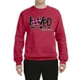 thumbnail image 2 of Wild Bobby, Loved John 3:16 Inspirational/Christian Unisex Crewneck Graphic Sweatshirt, Vintage Heather Red, Small, 2 of 6