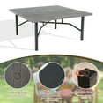thumbnail image 4 of Ulax Furniture 9 Pieces Outdoor Patio Dining Set with Aluminum Square Table and Chairs with Sunbrella Cushions for 8 person, Gray, 4 of 9