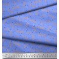 thumbnail image 3 of Soimoi Blue Poly Georgette Fabric Triangle & Floral Love Text Printed Fabric 1 Yard 42 Inch Wide, 3 of 3
